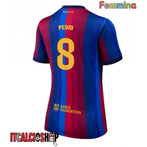 Barcelona Pedri Gonzalez #8 Prima Maglia Femmina 2026-27 Manica Corta